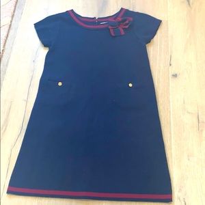 Hope & Henry Navy & Red Dress + gold buttons. ❤️💙